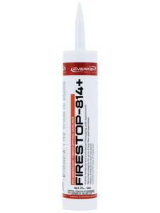 Firestop-814+ Elastomeric Intumescent Firestop Sealant – tested to ASTM-E814 for through-penetrations in hourly-rated assemblies.