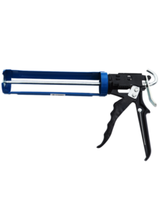 Everkem Pro Series Heavy Duty Skeleton Caulk Gun with rotating barrel, ladder hook, nozzle cutter, thumb release, and foil piercer