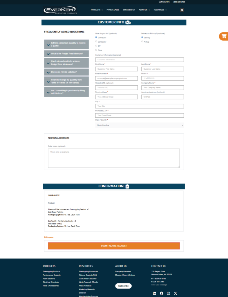 quote request form 1